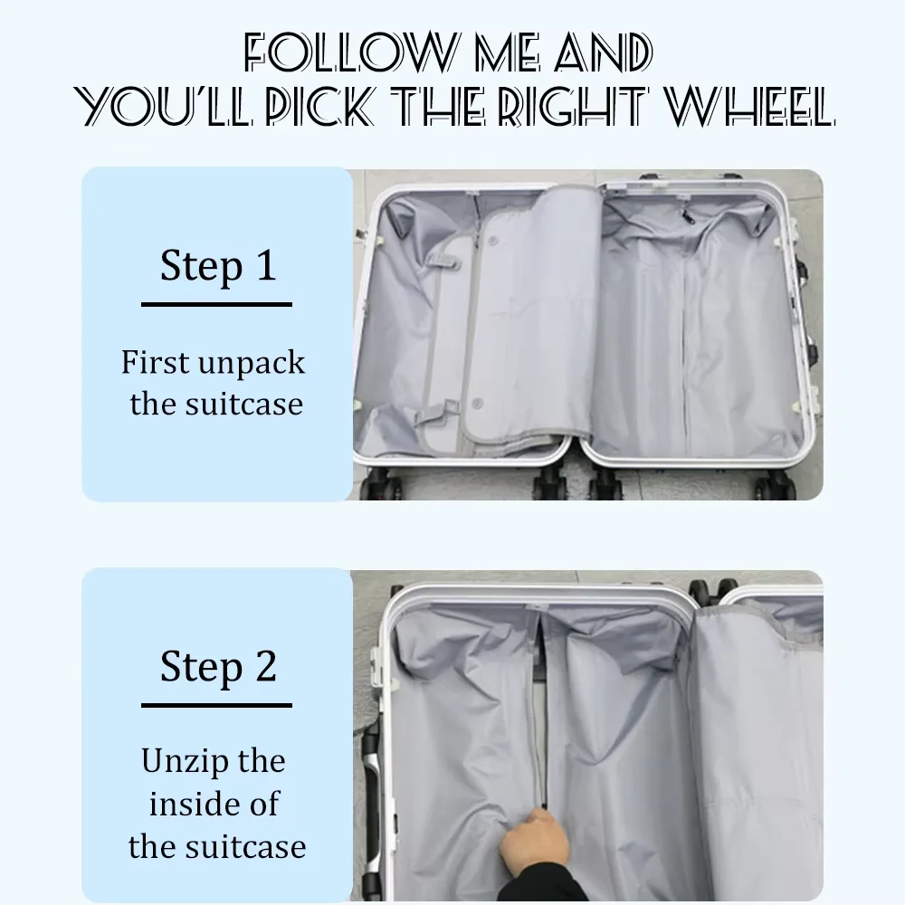 Replacement Wheels For Samsonite 80T Luggage 360° Silent Spinner Caster Suitcase Parts Heat-Resistant Wear-Proof Universal Repai