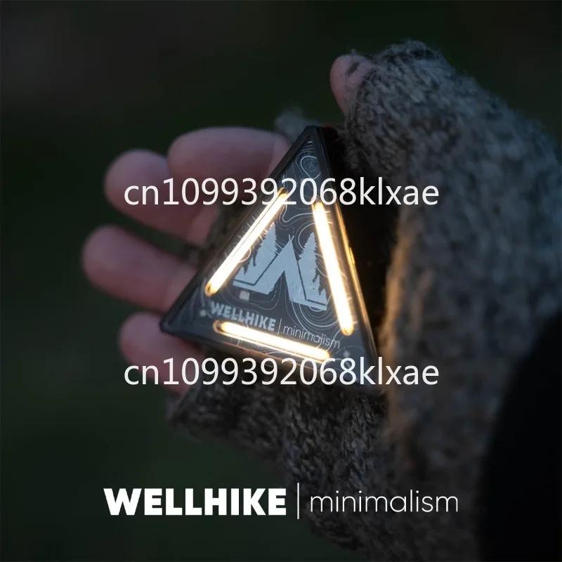Outdoor camping triangle light, multi-functional warning light lighting mini hanging light tent camping triangle hanging light