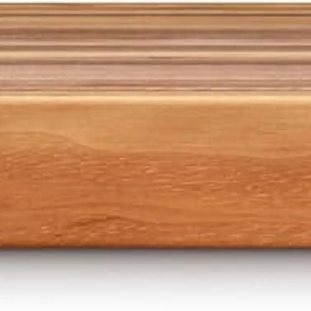 Doppelseitiges Walnuss-Schneidebrett mit Saftrille und Griffen, 13,75 x 19,5, langlebig und kratzfest