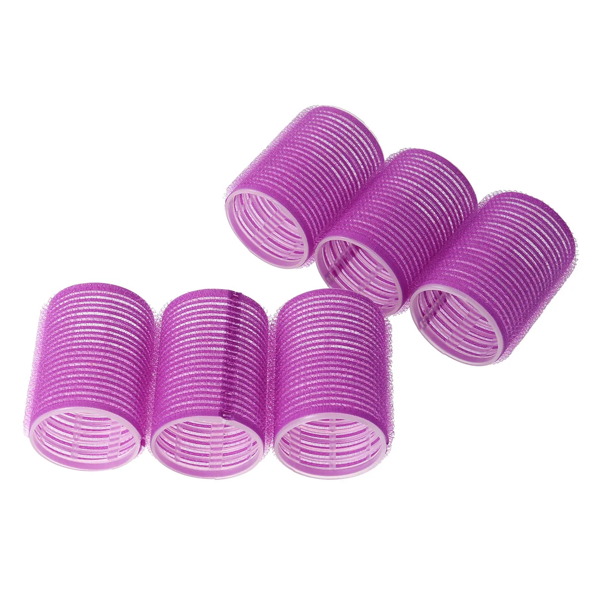 6pcs DIY Hair Rollers Curlers Self Grip Cling Hair Roller Hairdressing tool Styling Tools (Random Color)