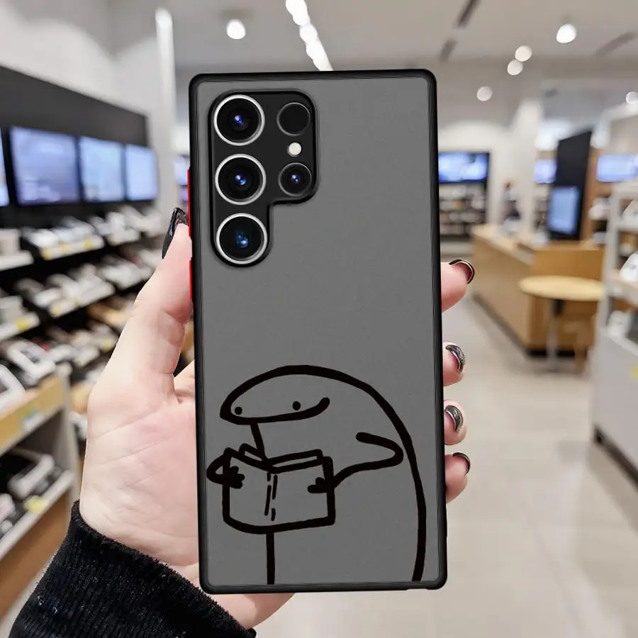 Custodia per telefono per Samsung Galaxy S23 Ultra S20 Nota 20 10 S24 S8 S9 S25 S21 FE S22 Plus Cover morbida Caratteri della linea carina