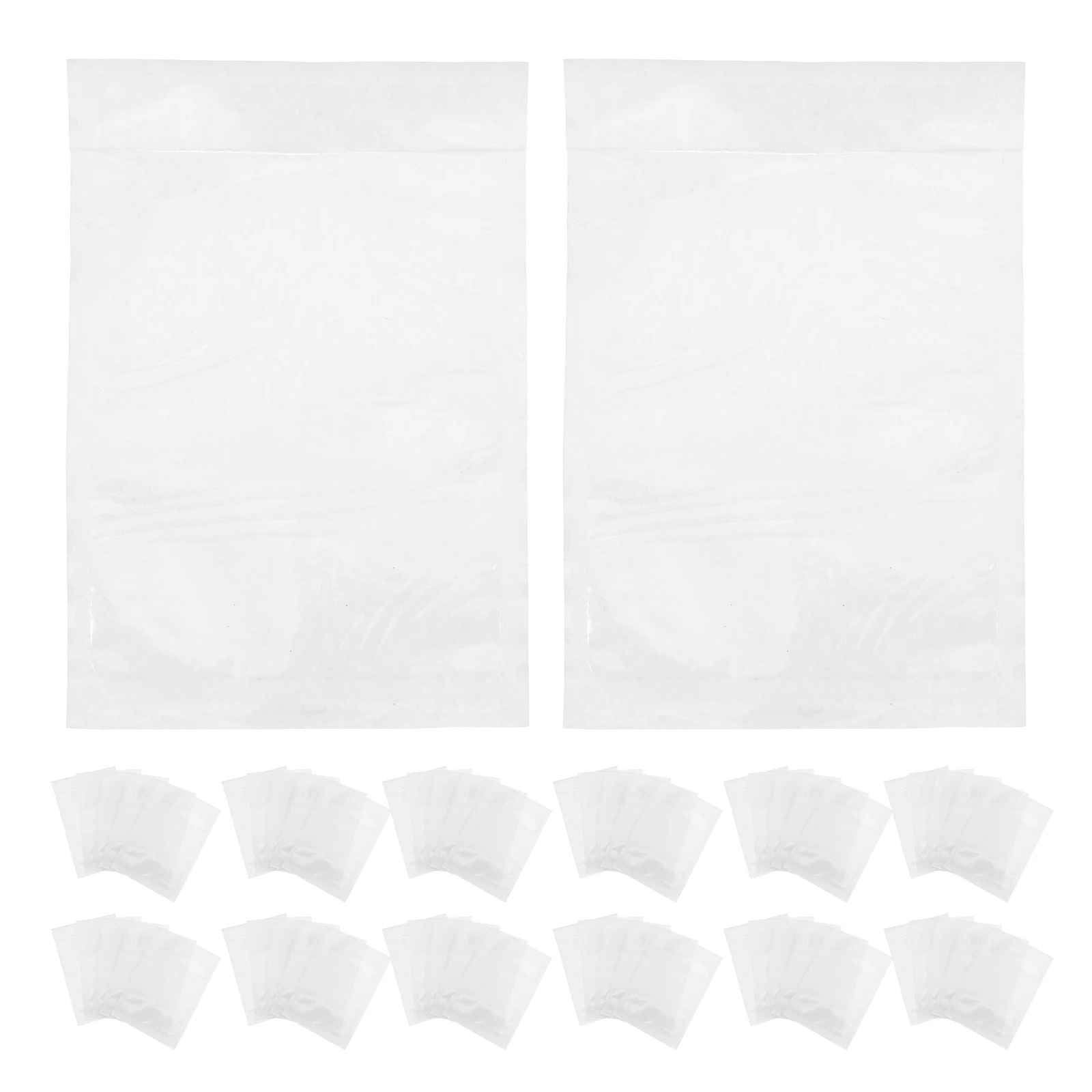 100Pcs Transparent Packing List Envelopes Self-Adhesive Waterproof Pouches for Shipping Invoices Document Organization Clear
