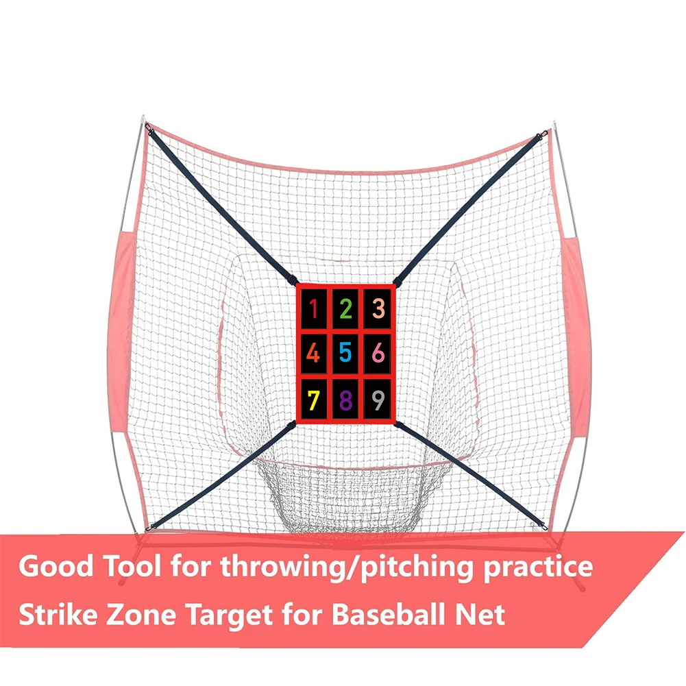 Baseball Softball Practice Net with Adjustable Strike Zone Target Batting Net Baseball Backstop Net for Batting Hitting Pitching
