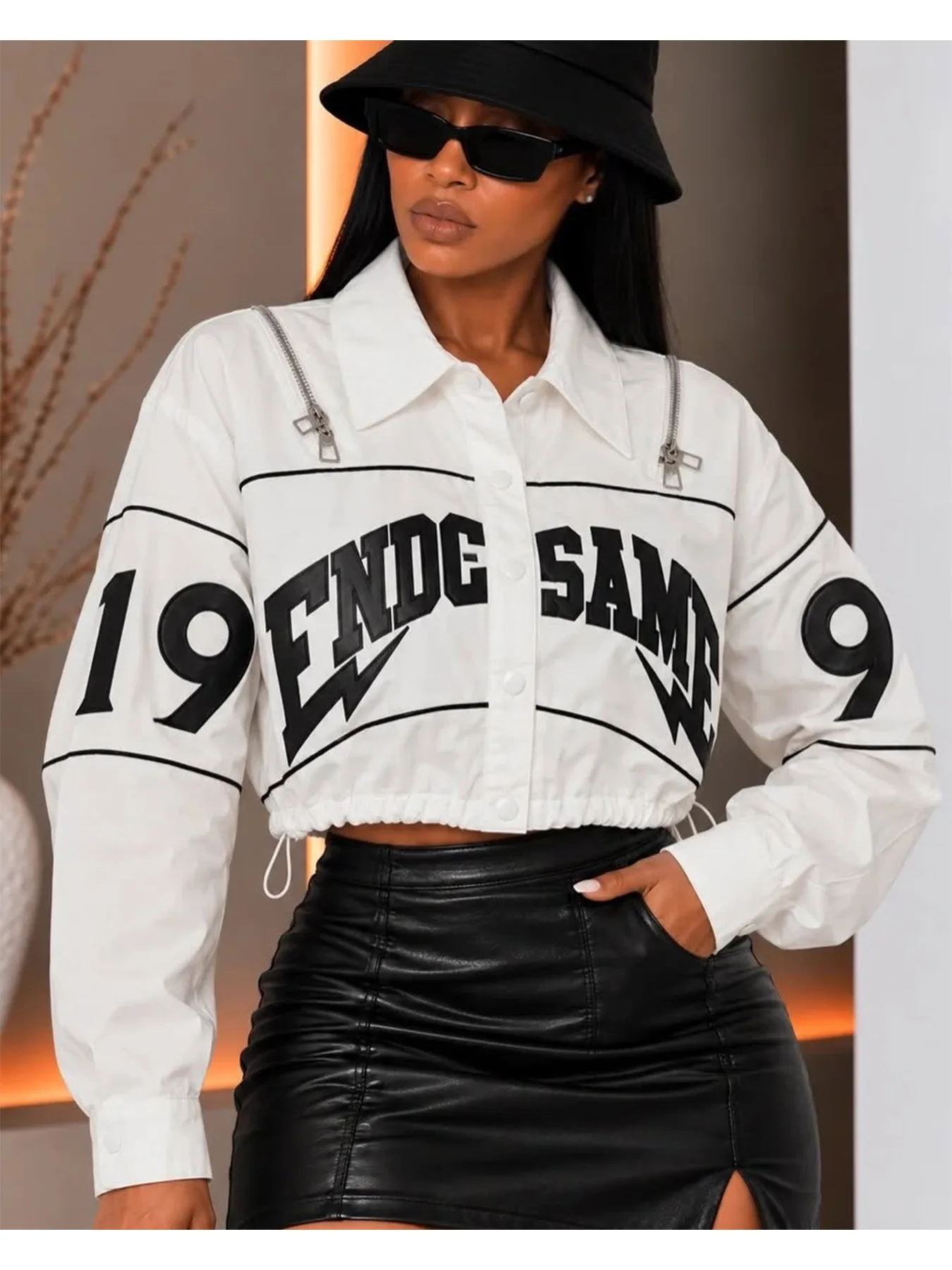 Wholesale Lots Sexy Letter Long Sleeve Baseball Jacket Women Clothing 2026 Fall Fashion Coat Casual Y2k