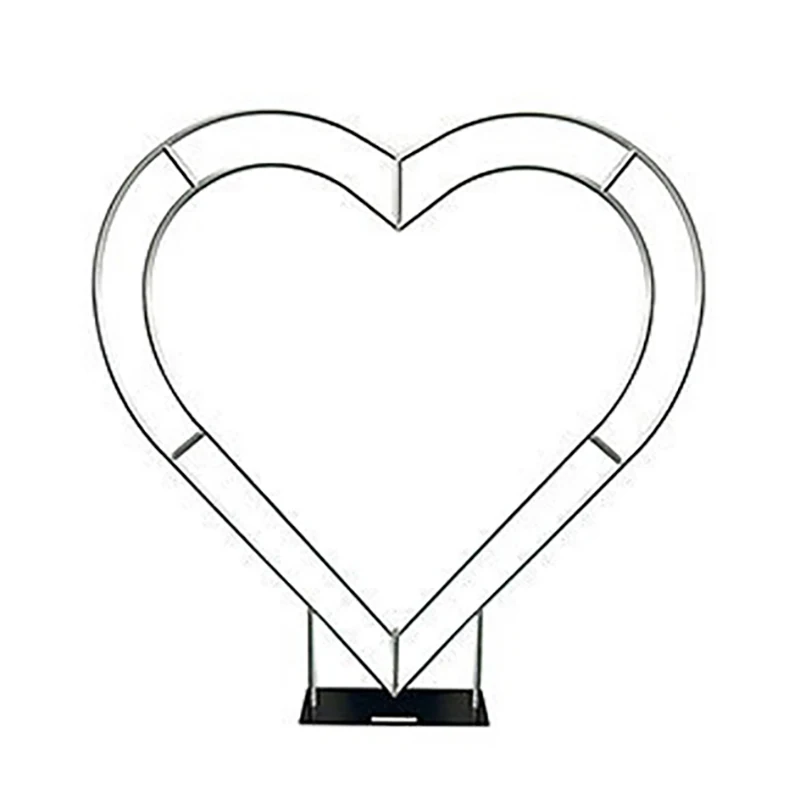 Lightweight Aluminum Heart Arch Stand 6.5ft with Carry Bag Wedding Backdrop Outdoor Ceremony Baby Shower Portable Birthday Decor