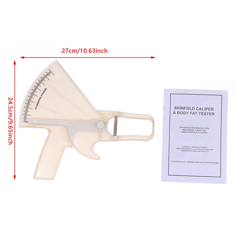 Body Fat Caliper Fat Measure Clipper Accurately Measuring Body Fat for Men & Women White/Black