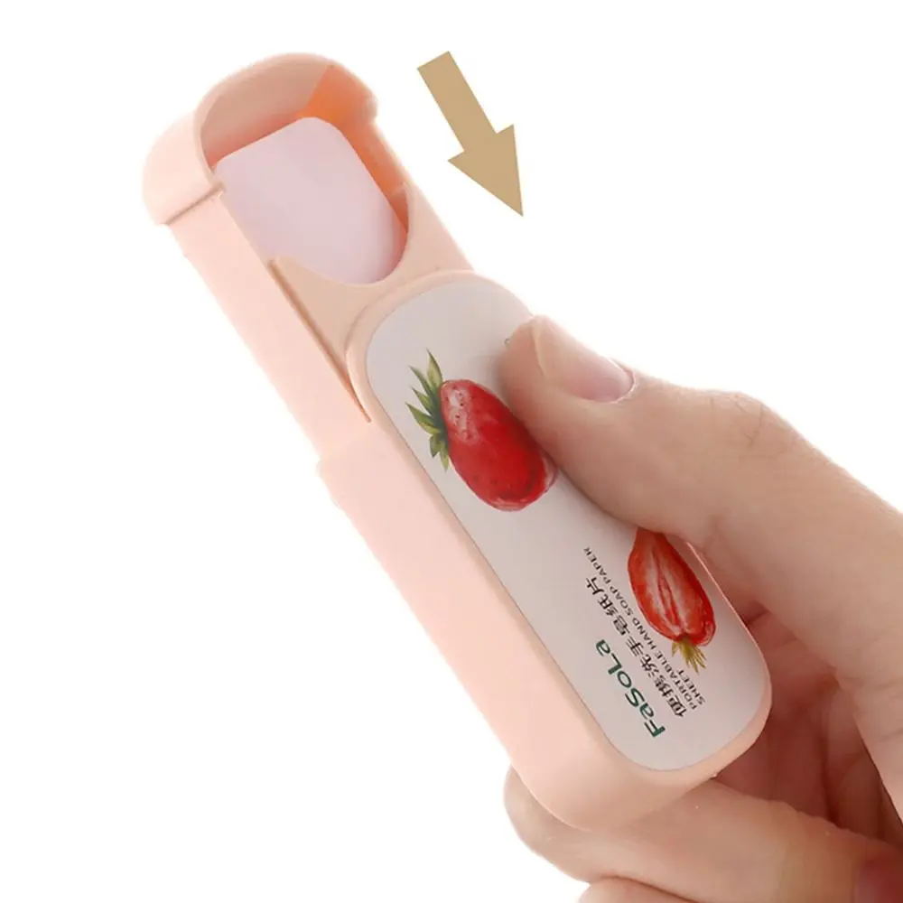 

100 Slice Travel Supplies Portable Strawberry Paper Soap Hand Care Cleaning Disposable Hand Washing Scented Soap Papers