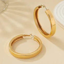 Simple Exaggeration Hoop Earrings For Women Temperament OL Holiday Party Gift Fashion Jewelry Ear Accessories AE139