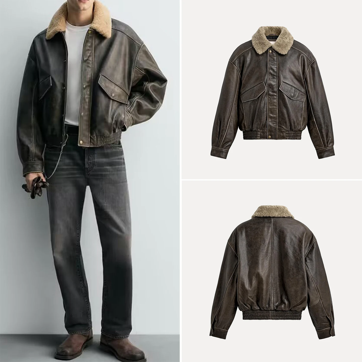 

ort Svel Pilot Jaet for Men Casual Sle Color Blo Design Long Sve 2025 Autumn New Arrivals Z Brand