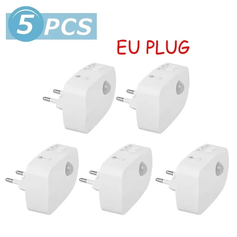 Mini-LED-Nachtlicht, PIR-Bewegungsmelder, Lampe, 3 Modi, Nachtlampe, Schlafzimmer, Nachttischlampen, EU-Stecker für Schrank, Flur, Badezimmer