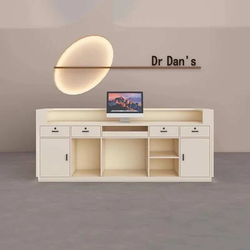 Akzent Salon Rezeption Schreibtische Moderne Kassierer Luxus Designer Hochsichere Rezeption Theke Mostrador De Tienda Salon Möbel