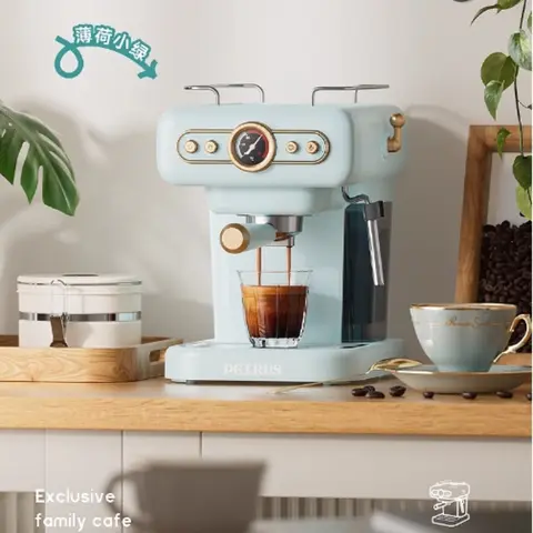 Retro Italian coffee machine Household small fully semi-automatic espresso American all-in-one new style coffee machine 220V