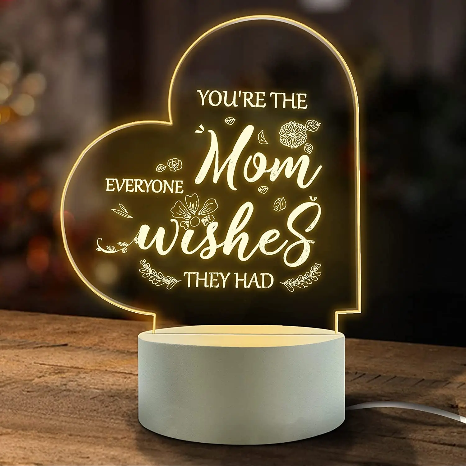 To My Mom NEW  Led Night Light Birthday Party Decor 3D Color Changing