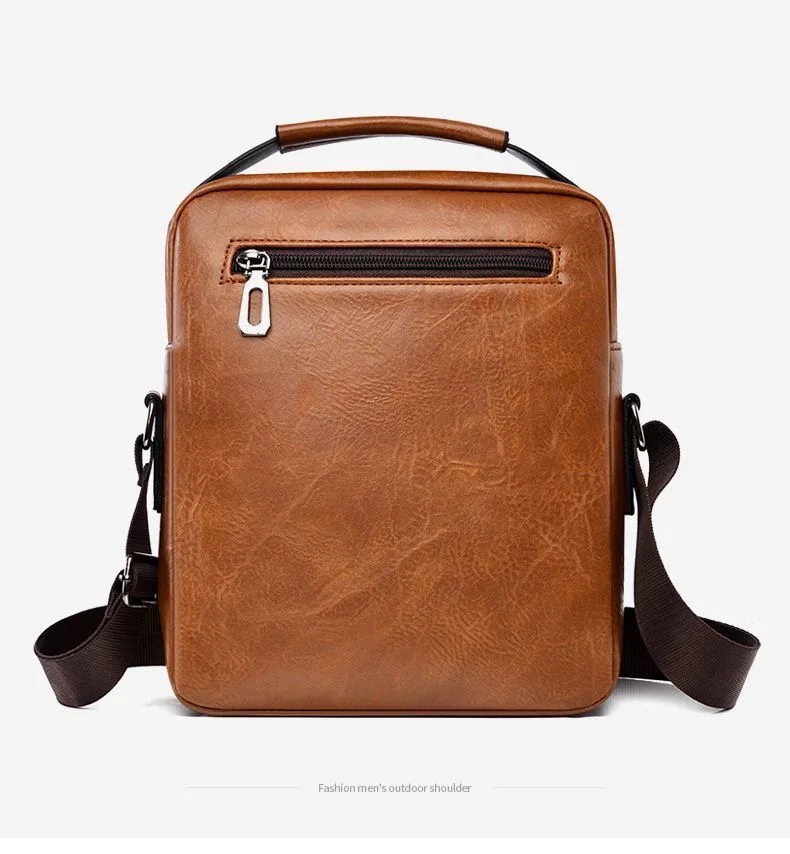 حقائب كتف كاجوال للرجال من Bullcaptain ، حقيبة للتوصيل للأعمال ، حقيبة صغيرة من جلد البقر عالية الجودة ، جيب بسعة كبيرة