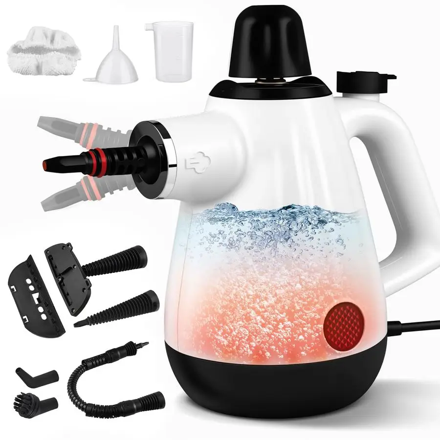 Steam Cleaner for Home, Pressurized Deep Cleaning Steamer for Cleaning for All Surfaces with 9 Accessories, Multipurpose Steam C