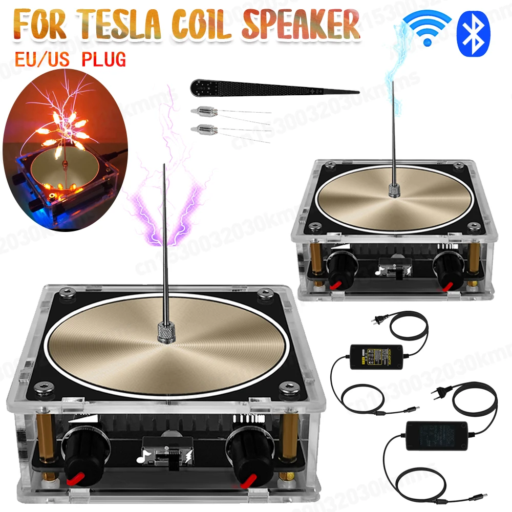 Bluetooth Music Tesla Coil Arc Plasma Loudspeaker Wireless Transmission Touchable Artificial Lightning Education Experiment Toy