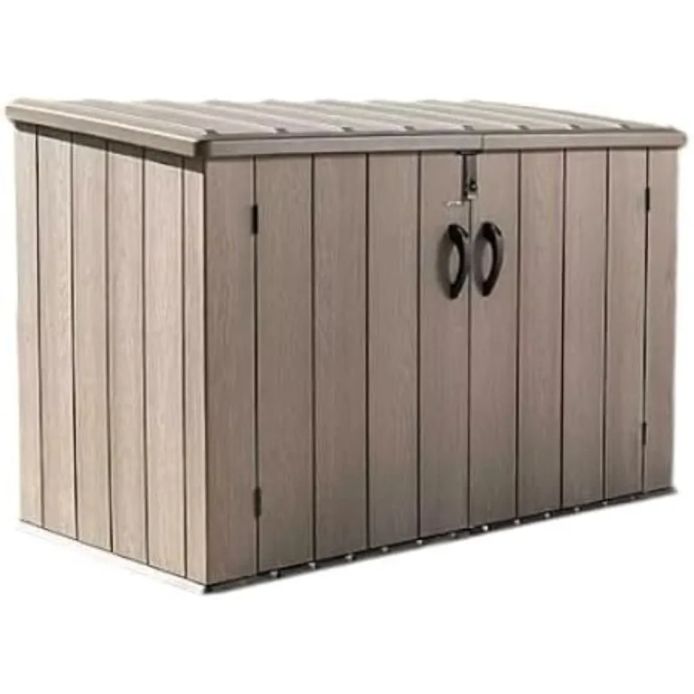 

75 Cu. Ft. Horizontal Outdoor Storage Shed, Light Brown
