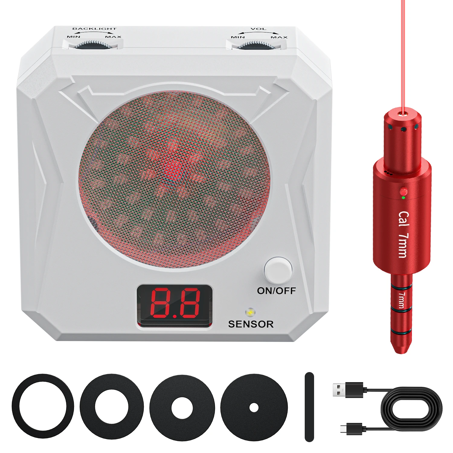 

7mm Dual purpose Red Dot Laser Trainer and Infrared Induction Electronic Scoring Laser Target Training Toy Equipment