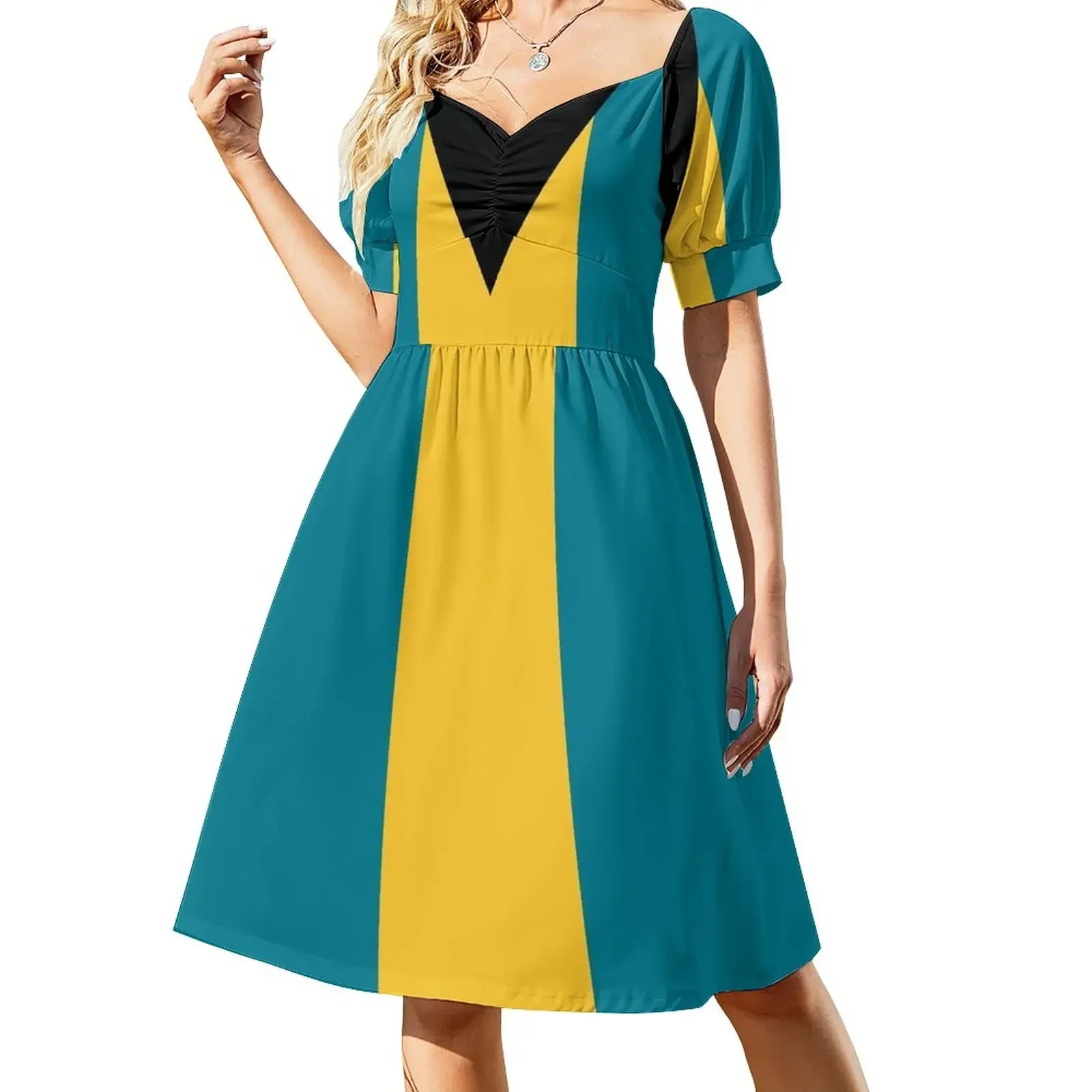 Bahamas Flag Gifts, Stickers & Products (N) Sleeveless Dress dress summer women's fashion dresses Dress