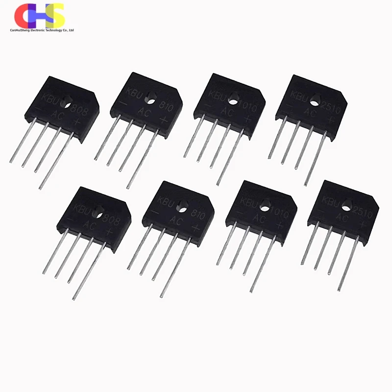 5pcs KBU606 KBU608 KBU610 KBU806 KBU808 KBU810 KBU1010 KBU1510 KBU2510 KBU3510 Bridge Rectifier New Original