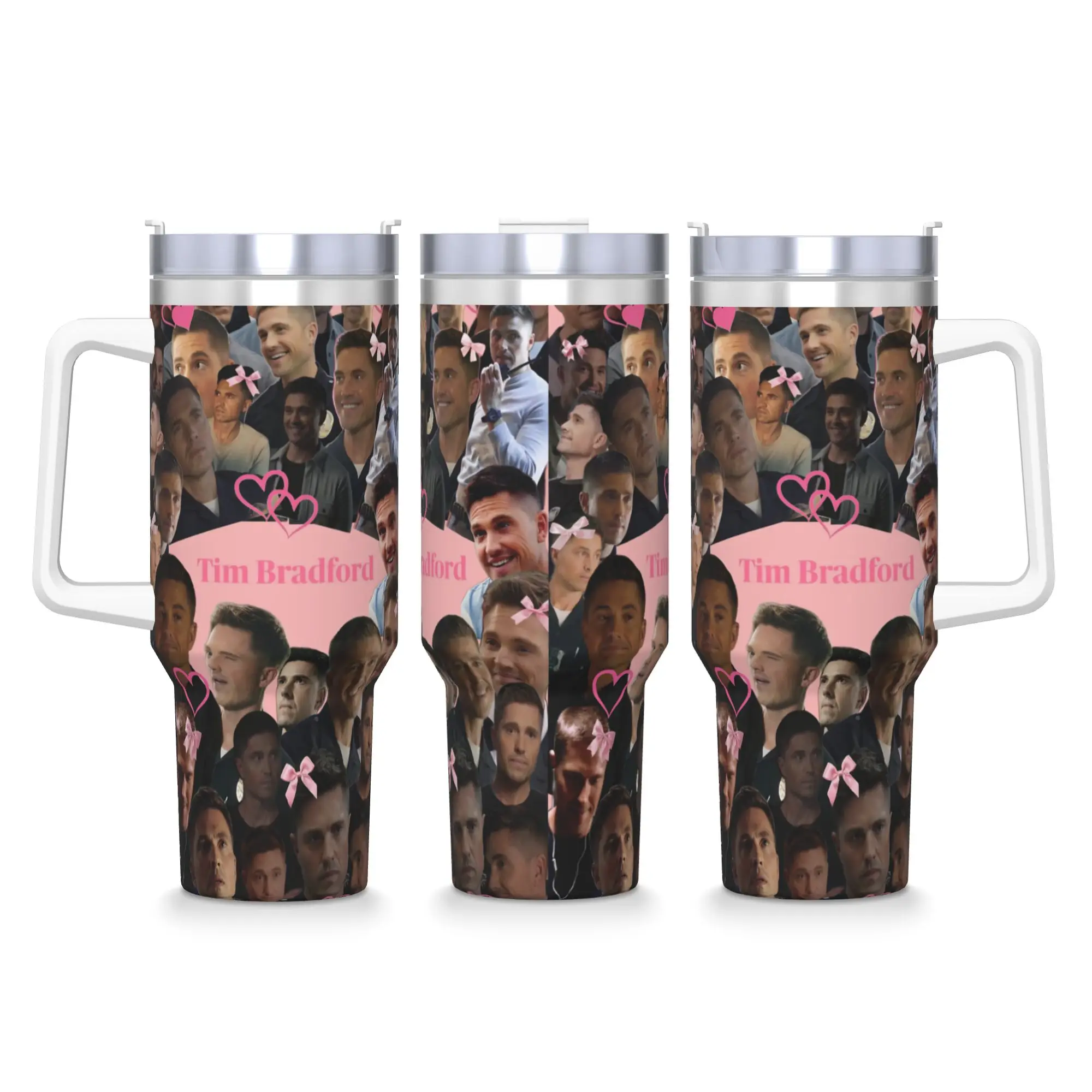 

Tim Bradford Stainless Steel Tumbler TV Driving Mugs Cup Large Capacity Coffee Mug Leakproof Hot Drinks Milk Tea Water Bottle