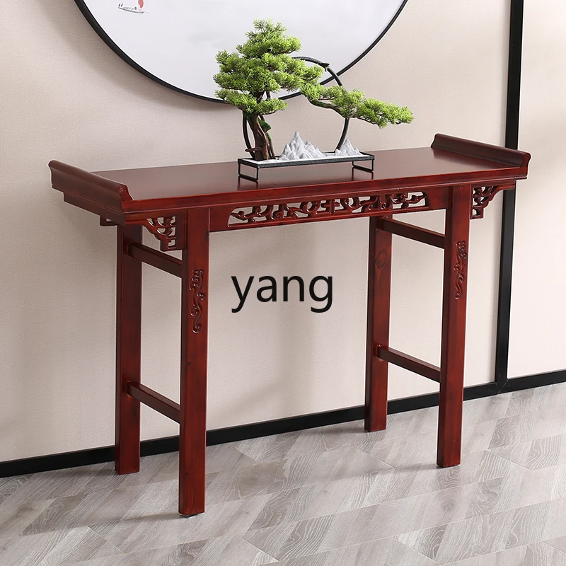 CX in Chinese Antique Style a Long Narrow Table Solid Wood Buddha Niche Household Economical Modern Minimalist Console Tables