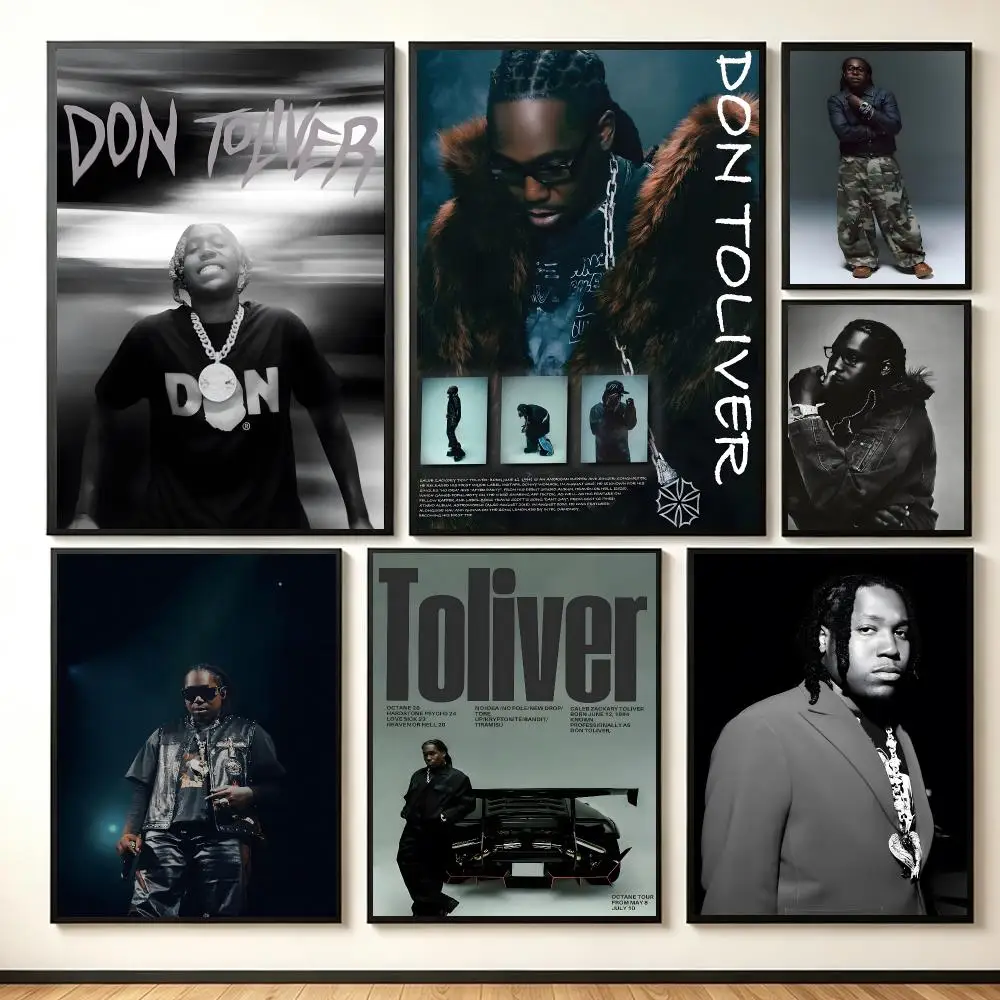 Smooth Singer D-Don Toliver Poster Lightweight Self‑Adhesive PP Wall Decal for Study Living Room Bedroom Decor Gift