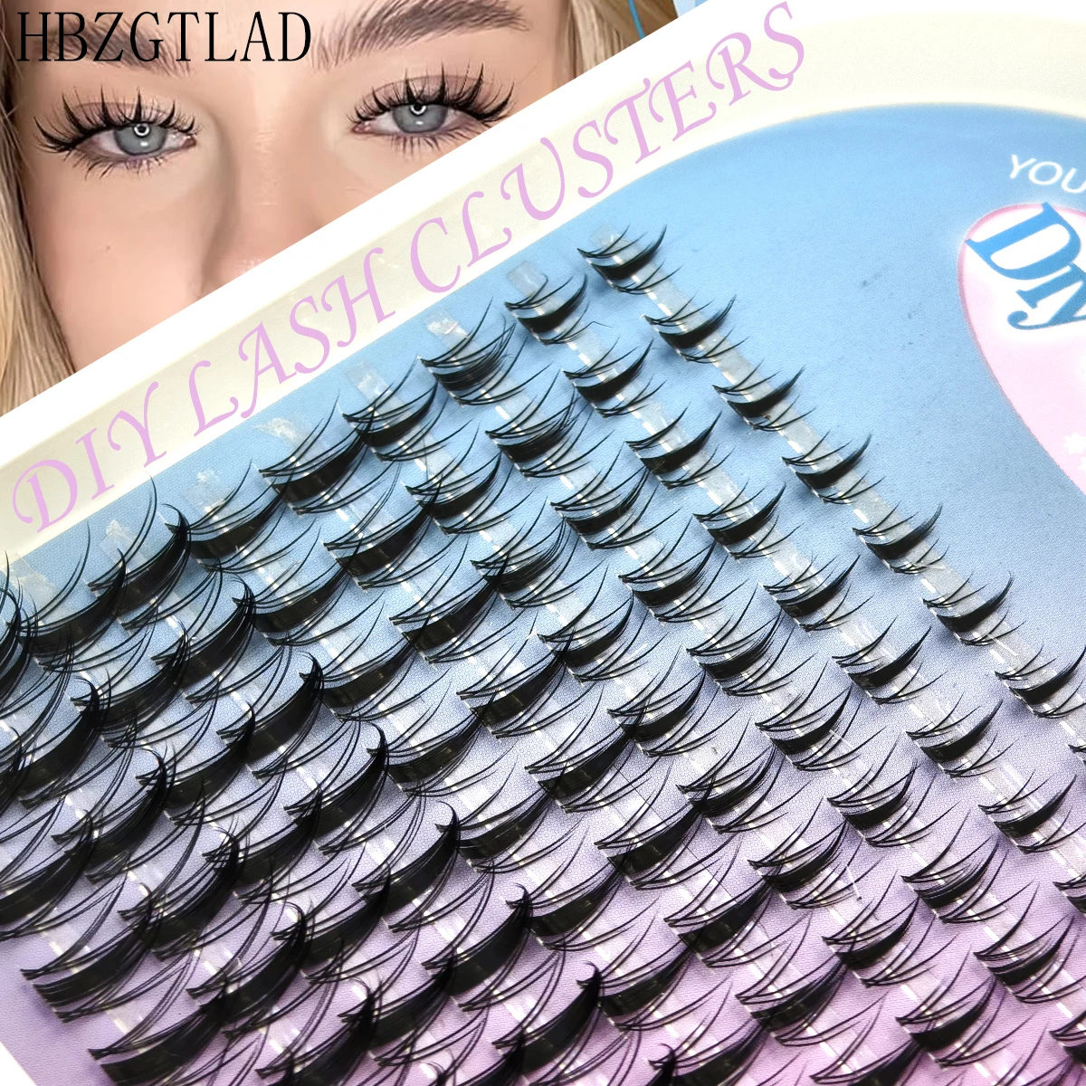 AMSDCN 10 Rows100Cluster Lashes Faux Mink Eyelashes Cluster Natural Eyelash Extension 3D Russia Strip Individual Eyelashes Clust