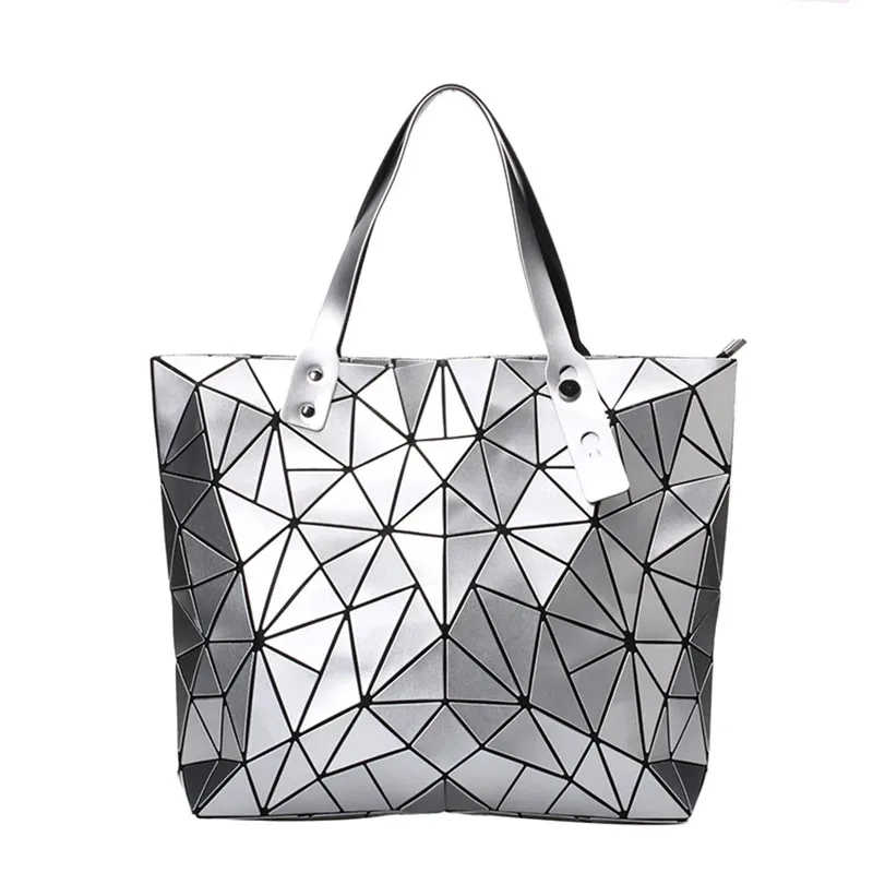 new luxury handbags women bags designer Beach Large tote Hologram Shoulder Bag sac a main Geometric bag bolsa feminina Silver