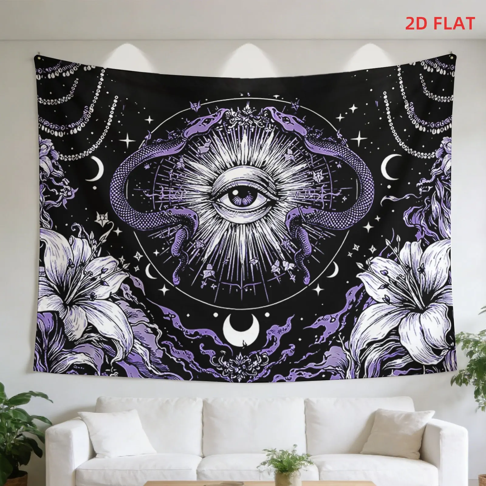 Large Size Celestial Tapestry Wall Hanging Bohemian Mystic Eye of Providence Occult Astrology Cosmic Witchy Decor Art Print