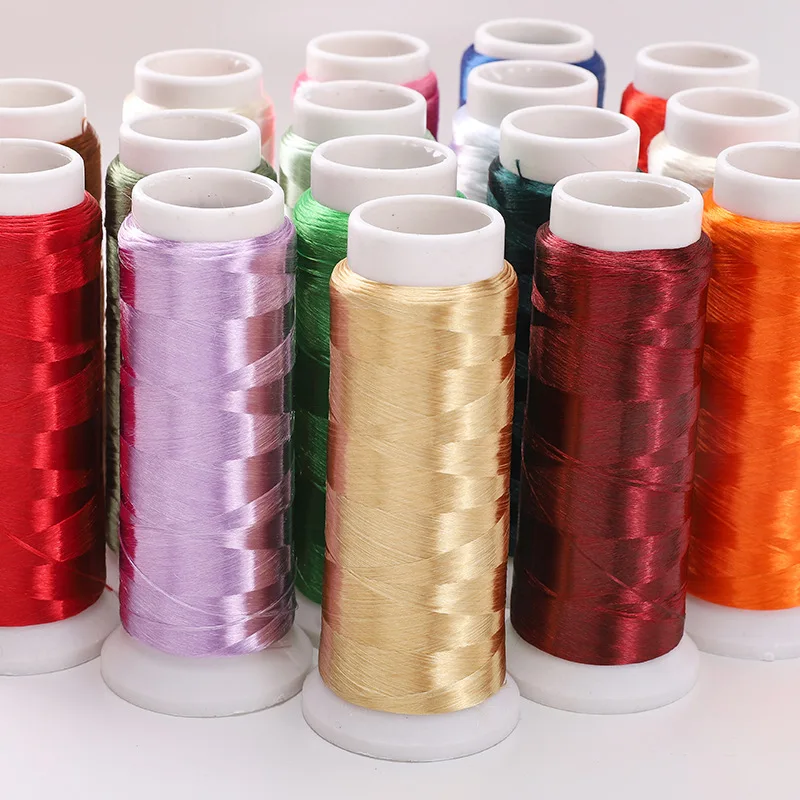 1200 Meters Velvet Wrapped Flower Thread Knotless Polyester DIY Handmade Hairpin Wrapped Fower Weaving Thread