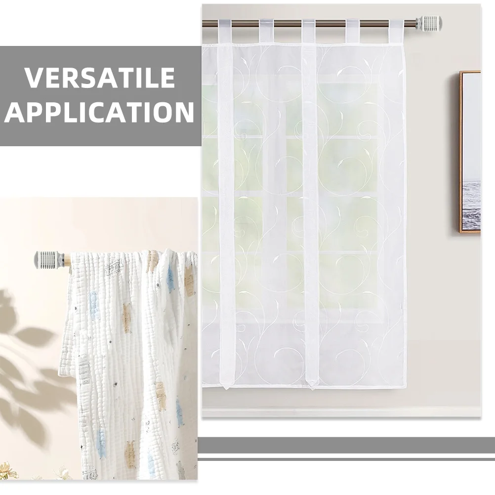 4 قطعة قضيب الستارة الزخرفية ينتهي سهلة التركيب سبائك الألومنيوم Finials ل 28 مللي متر أقطاب النافذة أطراف السكك الحديدية الستار #4