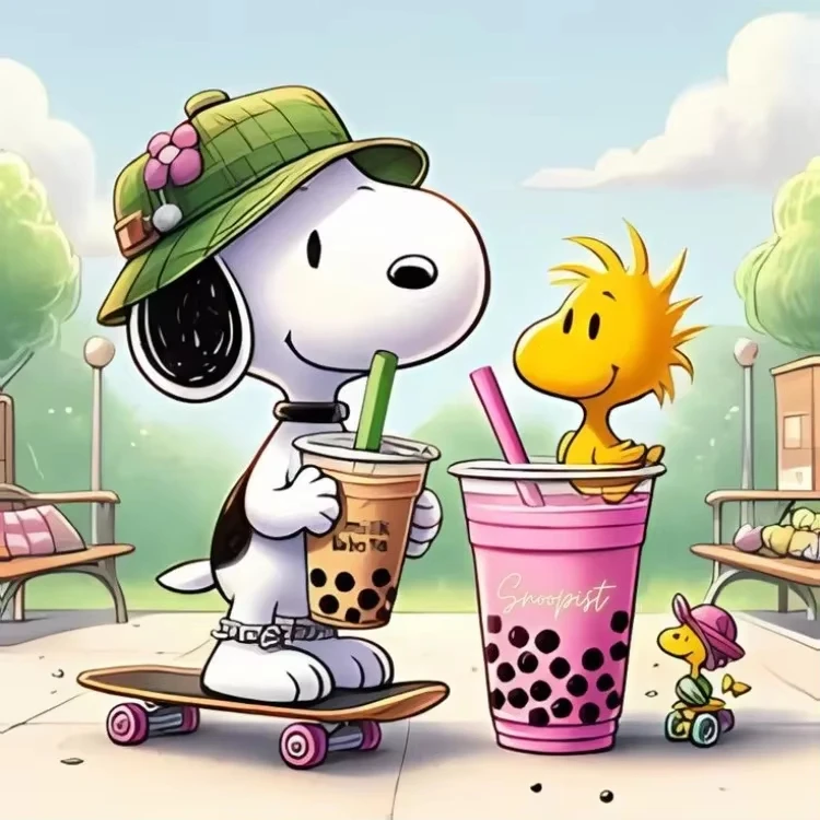 Cute Snoopy With Bubble Balloon Jigsaw Puzzles 500PCS/1024 PCS Wall Decor for Living Room Bedroom Perfect Gift No Frame
