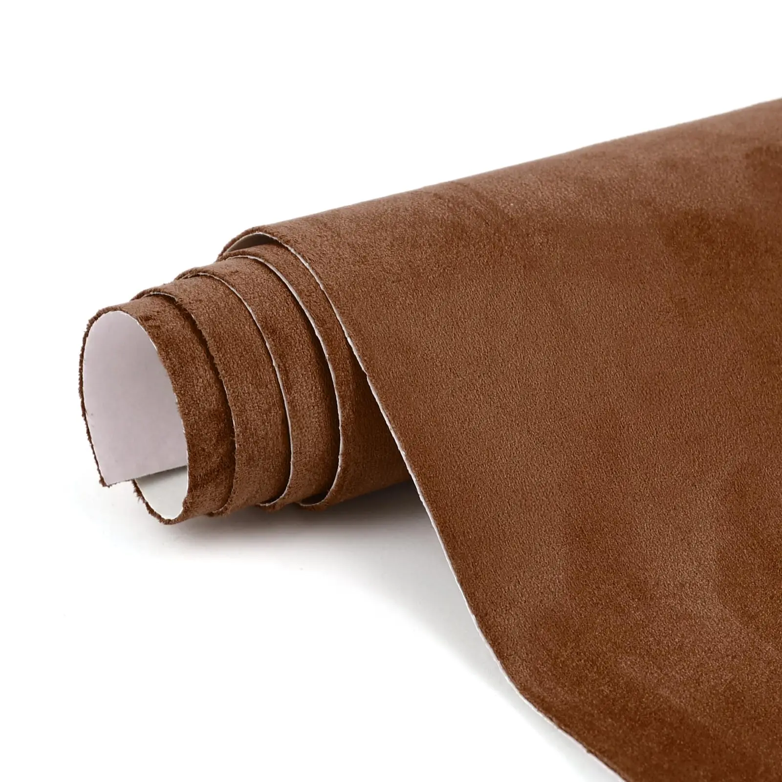 

Brown Suede-Texture Self-Adhesive Vinyl Wrap 12x60 Inch For Car Dashboard And Home Furniture Decoration