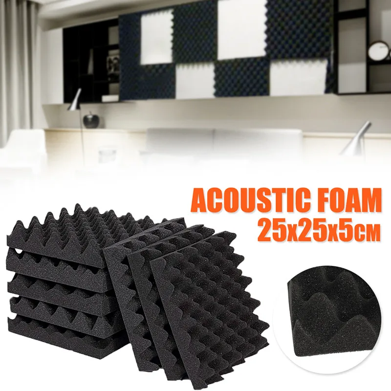 1pcs 25X25X5CM/30x30x2.5cm Studio Soundproofing Foam Egg Acoustic Panel Proof Insulation Absorption Treatment Wall Panels