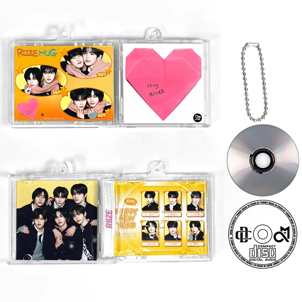 HUG RIIZE Osaki Shotaro MINI Music CD NFC Keychain Play Songs RISE&REALIZE Album Necklace Cosplay Pendant Acrylic Key ring Gifts view 2