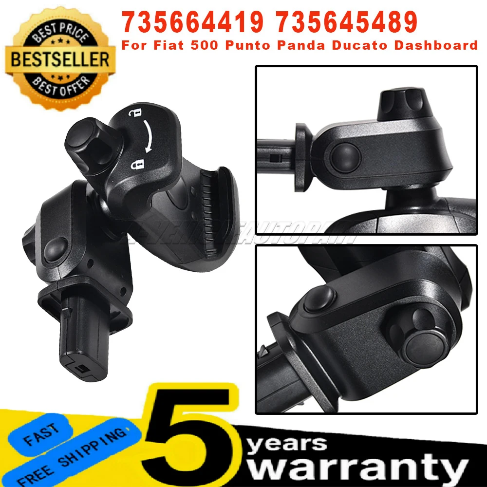 

735664419 для Fiat 500 Punto Panda Ducato, 1 шт., новый держатель для телефона на приборной панели, держатель для мобильного телефона, черный 735645489