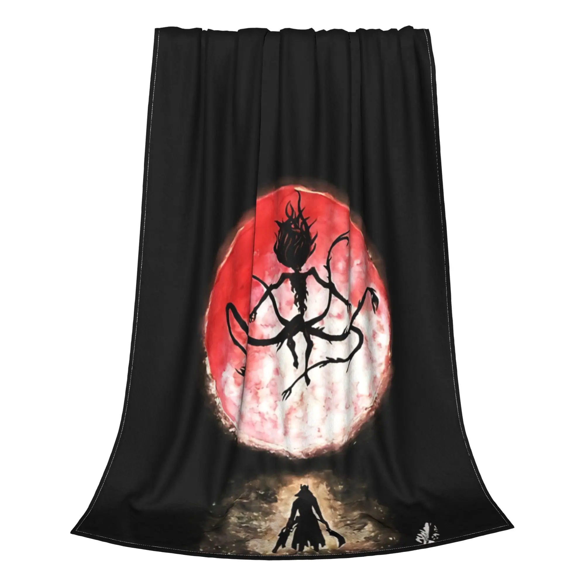 1PC Retro Dark Town Werewolf Bloodborne Home Room Decorations Winter Blankets For Adults Bedding Home Interior Sofa Knee