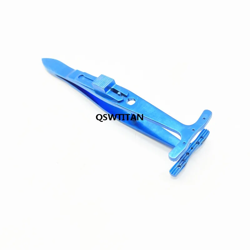 qswtitan眼科用チタン-ステンレス鋼製斜視用鉗子-t字型先端-再利用可能な眼科手術用ピンセット