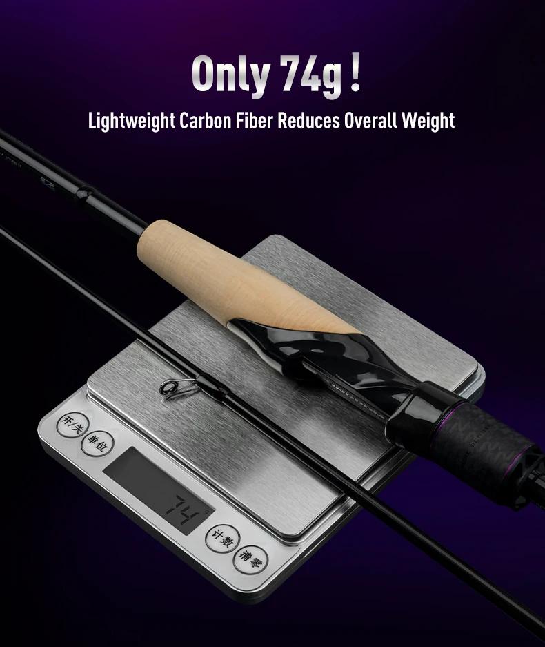 KINGDOM WORM BLADE Angelrute Ultraleicht Carbon Toray T1100G+M40X FUJI SIC Guide XF Action 1,9M-2,04M Casting Spinning Rute – Detail 8