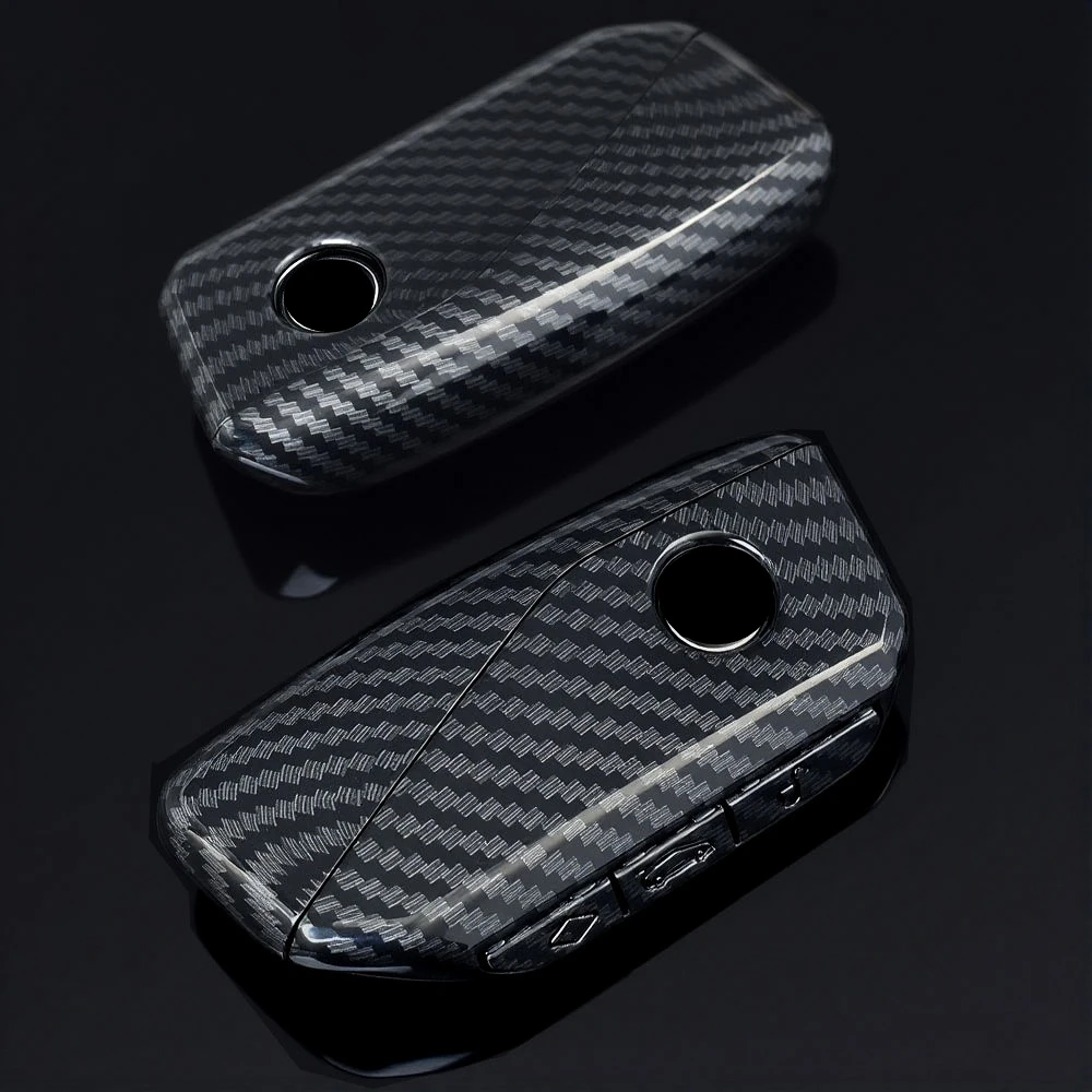 Carbon ABS Case For BMW 7 Series X7 I7 IX 740LI F30 F34 F10 F20 G20 G30 G01 G02 G05 Car Remote Key Case Cover Shell Accessories