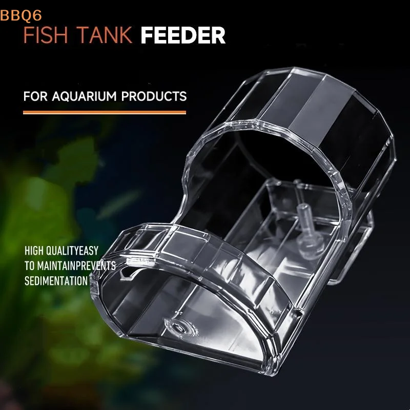 *1Pcs Transparent Acrylic Wall-Mounted Fish Feeder Ring Automatic Food Dispenser Fish Tank Aquarium Feeding Tool Accessories