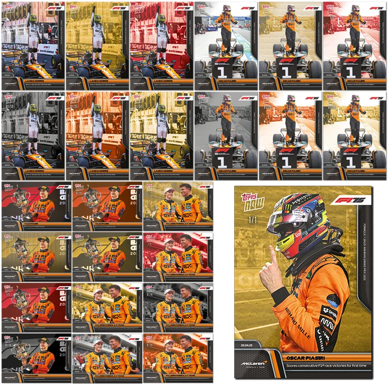 

Topps Now 2025 Formula 1 Lando Norris Oscar Piastri Mclaren F1 Team Diy Homemade F1 Driver Trading Card Birthday Gift Collection