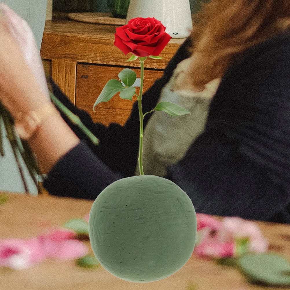 

2Pcs Green Round Floral Foam Ball Sphere Wet Dry Wedding Birthday Christmas Flower Arrangement Bouquet Craft Supplies