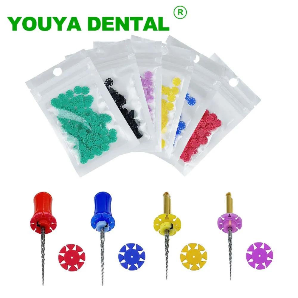 100pcs Dental Endo Files Stoppers Disinfection Marking Circle Ring Dentistry Root Canal File Flower Counters Dentistry Supplies