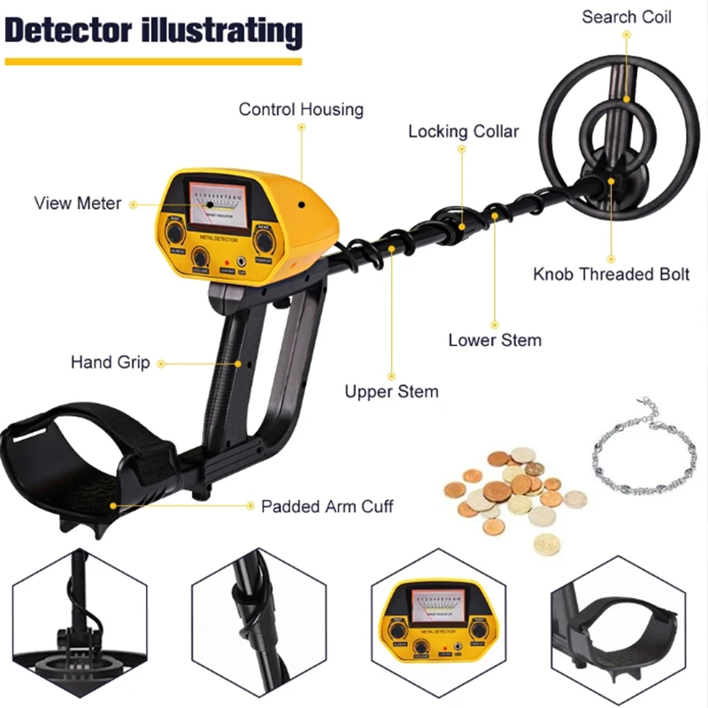 MD-5090 Metal Detector, Detection Instrument Underground Metal Detector, Metal Finder,Gold Detector, Hunter Treasure Gold Digger