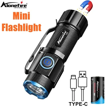 6500K Mini latarka High Bright P50 LED Palm Torch Type-C Usb Torch Light dziecko dama Plecak Kieszonkowa zewnętrzna lampa do pracy w domu