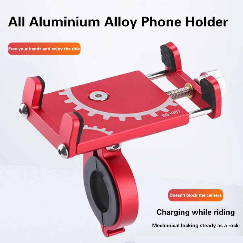 Bicycle Phone Holder Mount Universal Mobile Cell GPS Metal Riding MTB Motorcycle Stand Bracket Bike Moto Handlebar Antislip Clip