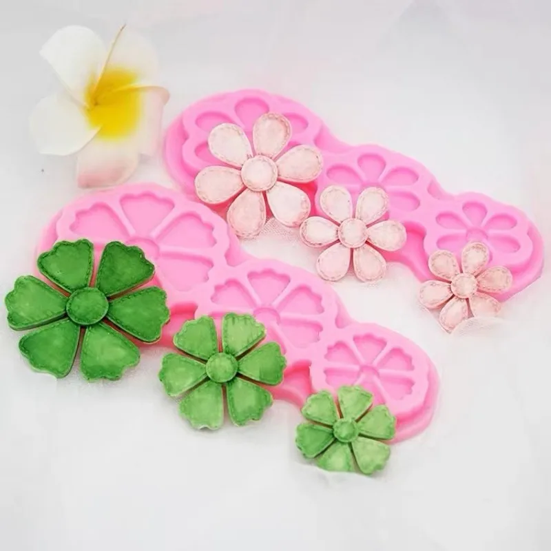 Cross-Border AliExpress Leaves Series Silicone Mold Ginkgo Leaf Four-Leaf Clover Monstera Cake Decoration Chocolate