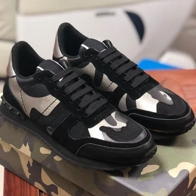 

2025 Men's Camouflage Street-Style Low-Top Sneakers High-End Versatile Sports Casual Trendy Bestseller Office Daily Shoes